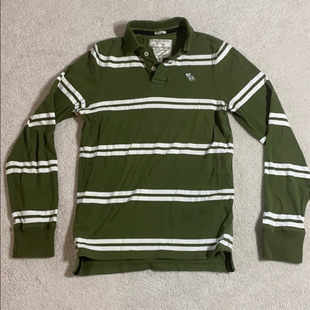Abercrombie and Fitch long sleeve polo size medium